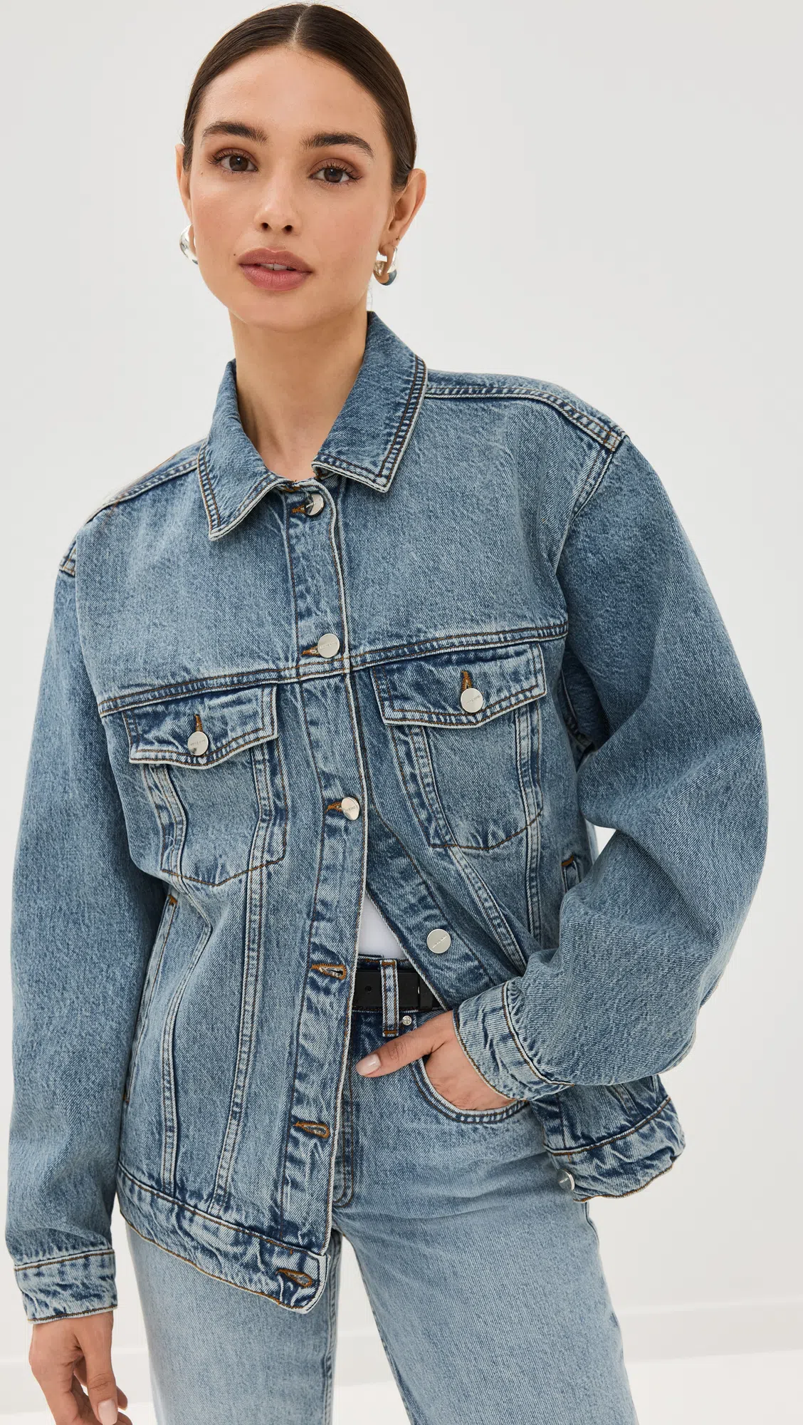 ANINE BING Rory Denim Jacket In Blue