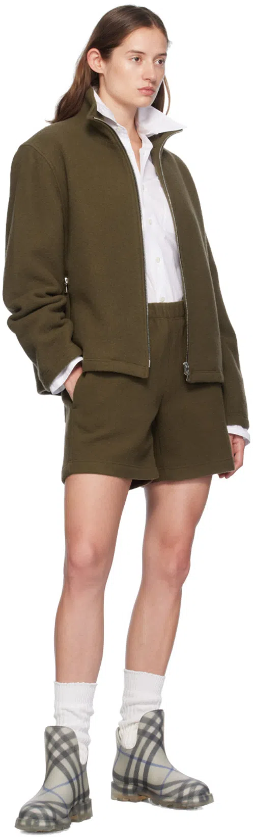 RIER Brown Fleece Shorts In Castoro