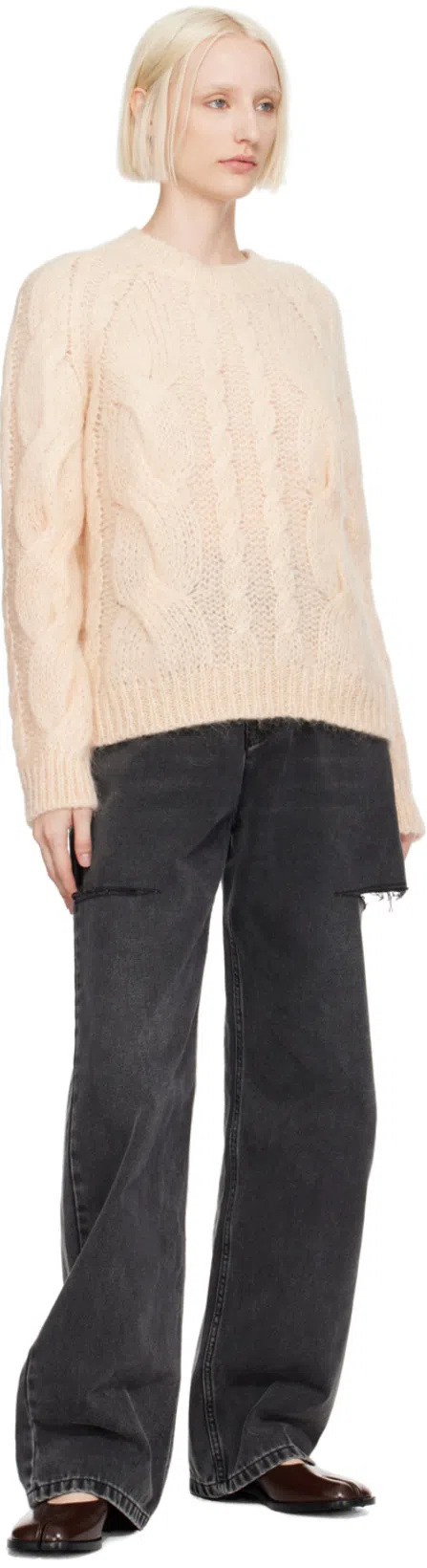 MAISON MARGIELA Black Five-pocket Style Jeans With Rips In Cotton Denim