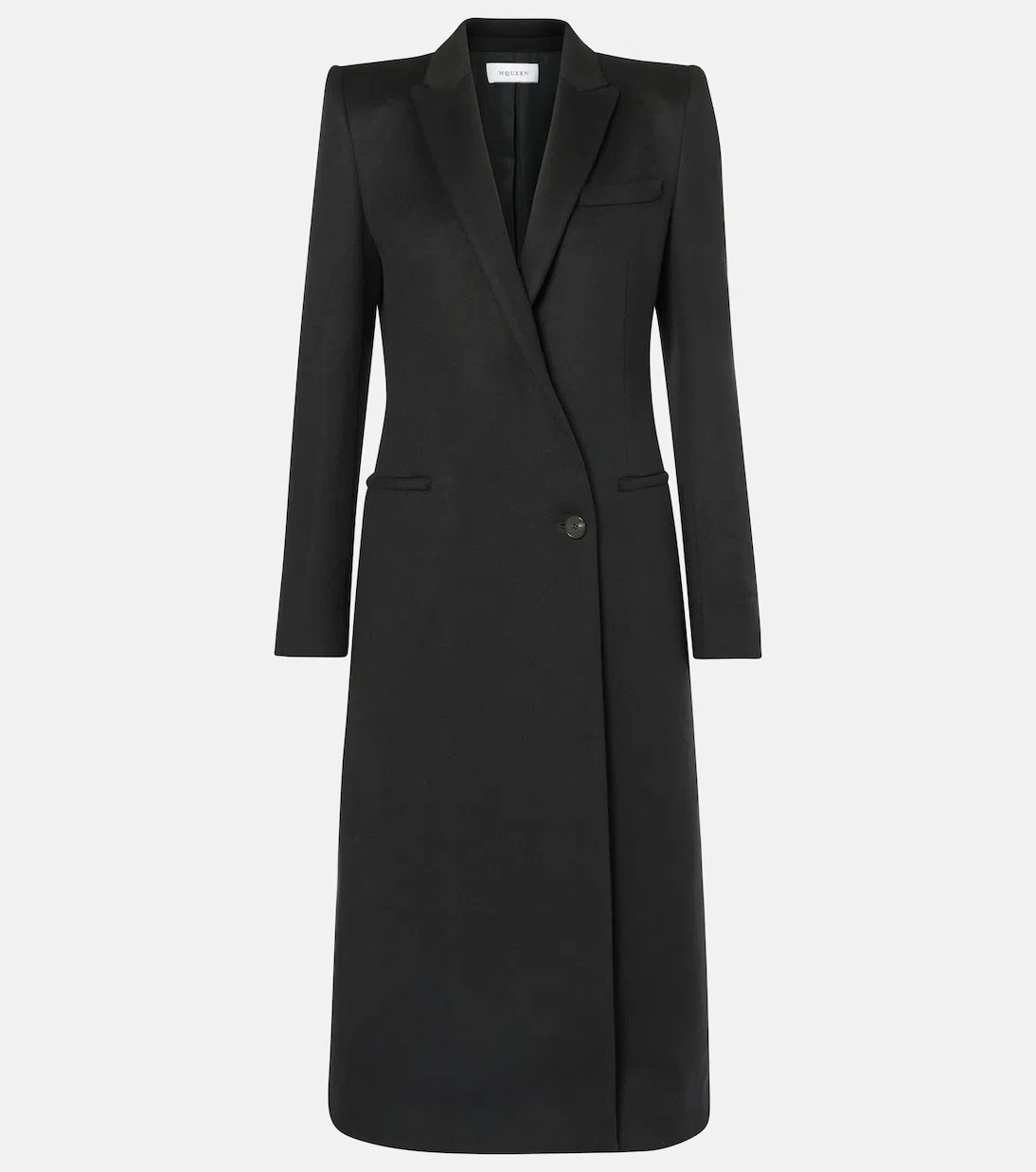 ALEXANDER MCQUEEN Wool And Cashmere Coat In Black