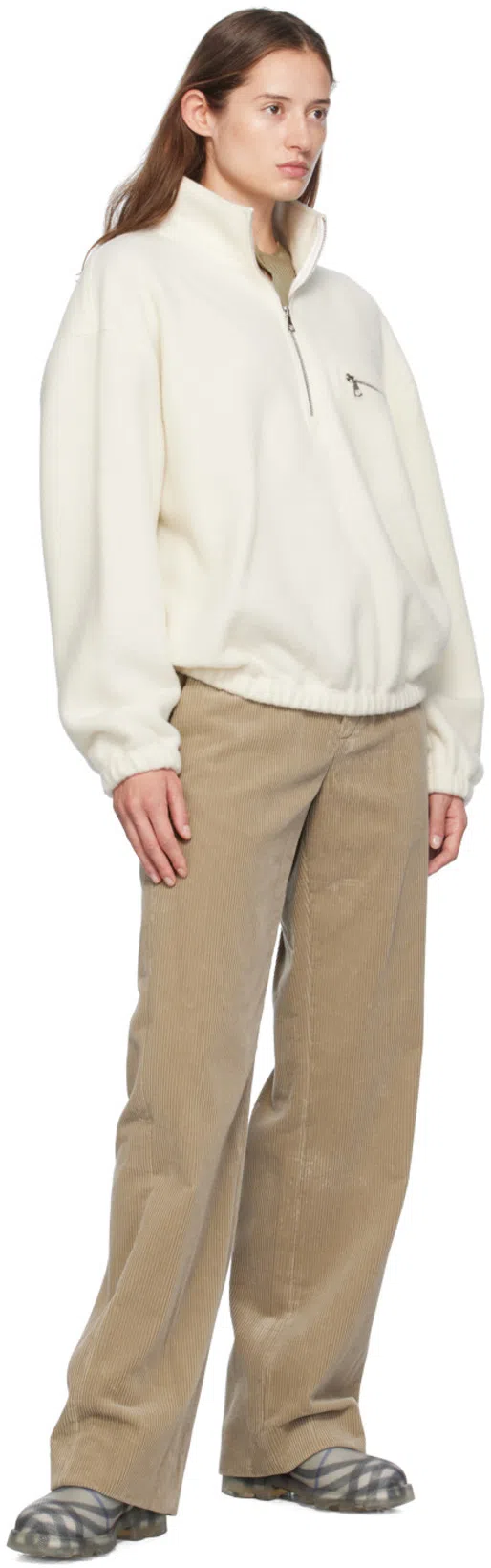 RIER Khaki Button Cardigan In Yuta