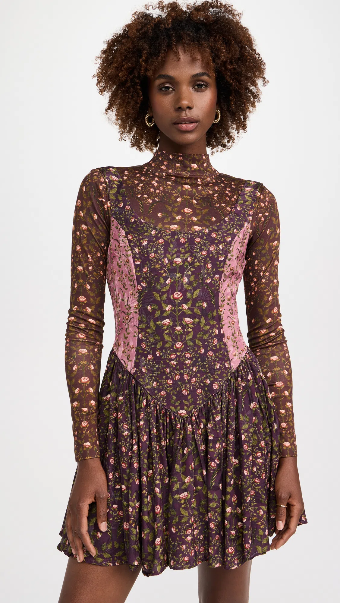 AGOLDE Dame High Rise Wide Leg No Cuff Jean In Enamour In Multi