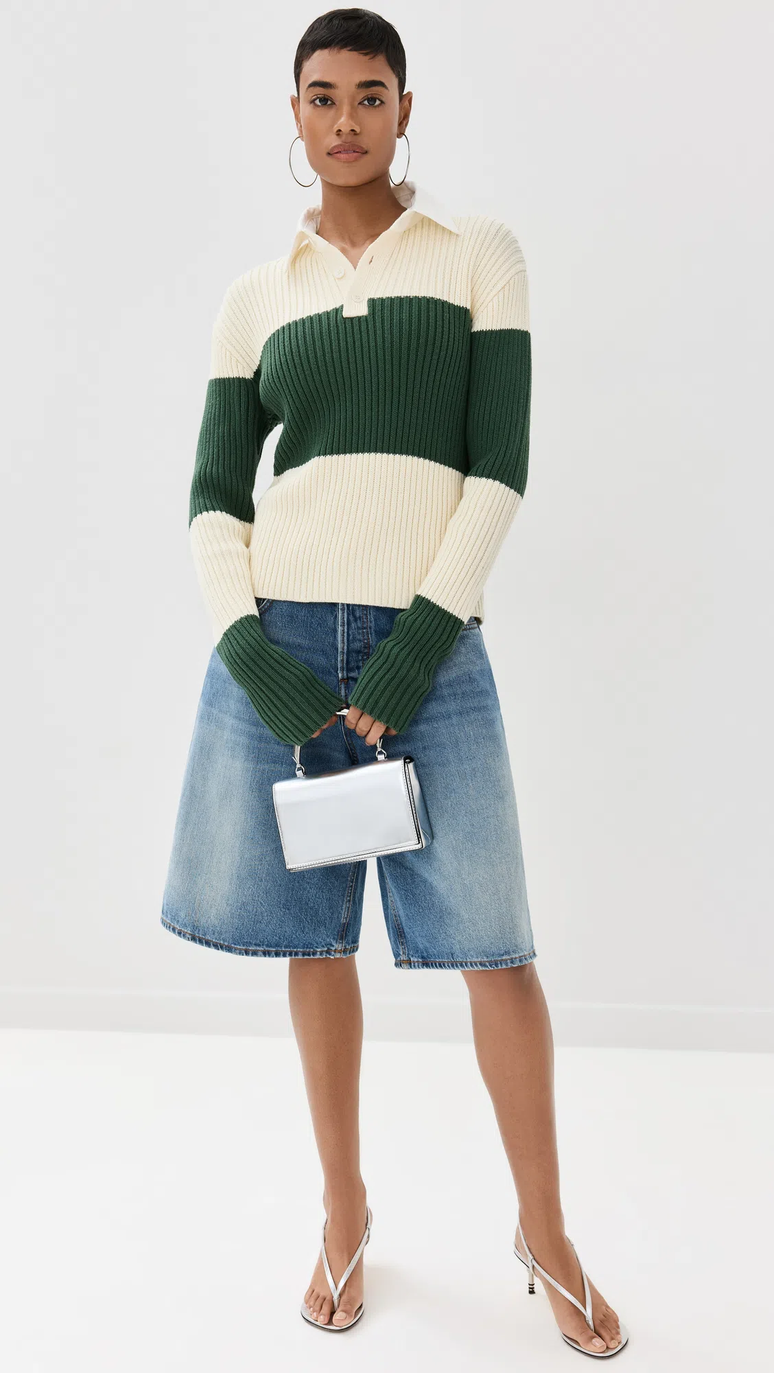 WARDROBE.NYC X Hailey Bieber Neutral Oversize Track Pants In Off White