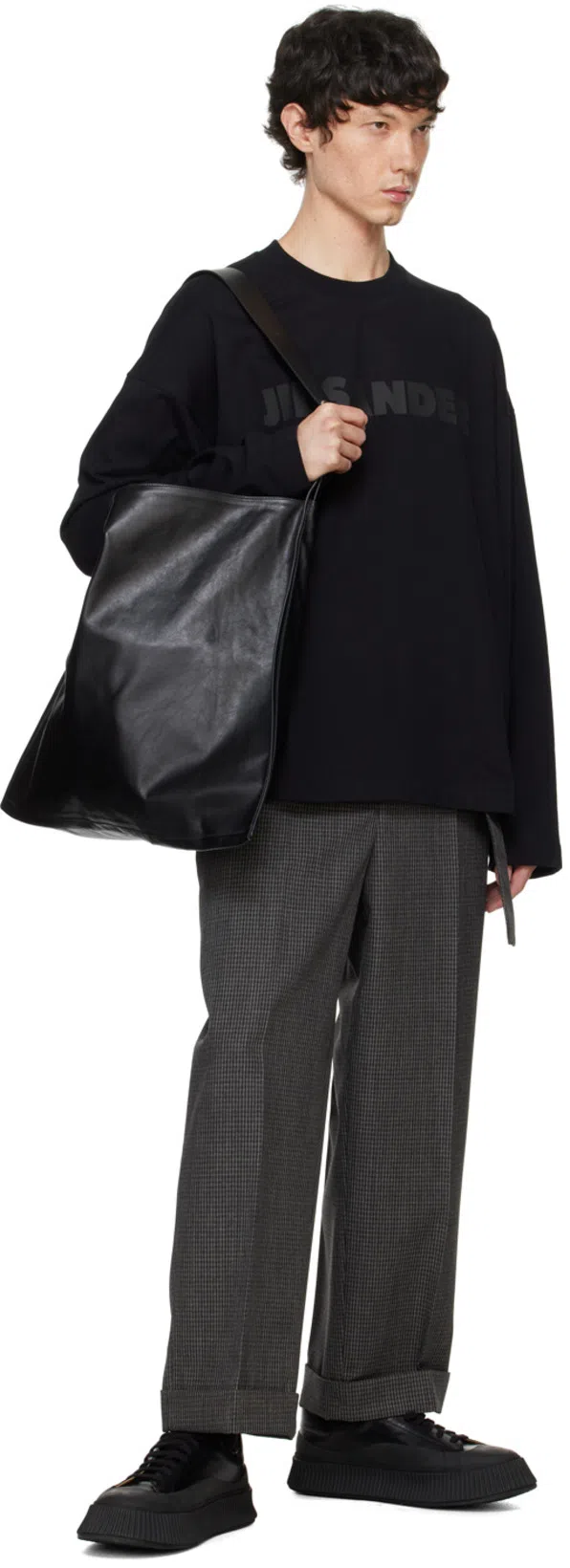 JIL SANDER Cotton Jersey Logo T-shirt In Black