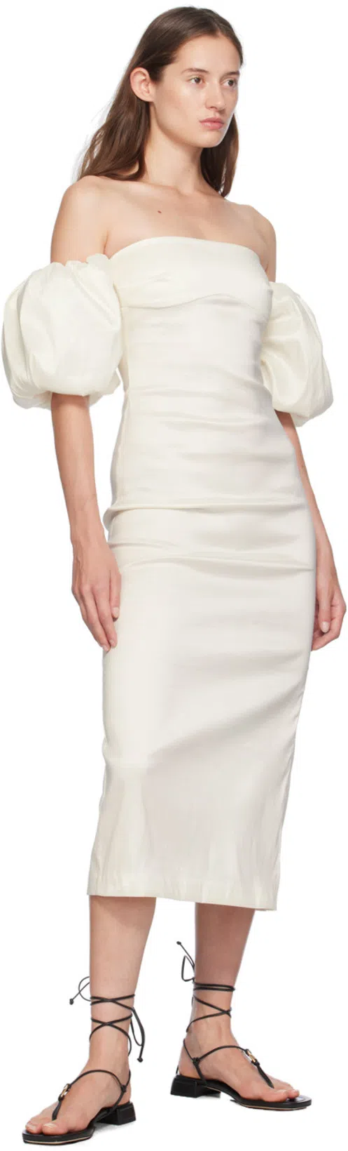 JIMMY CHOO Nappa Leather Thong Sandals With Metallic Accents In Black