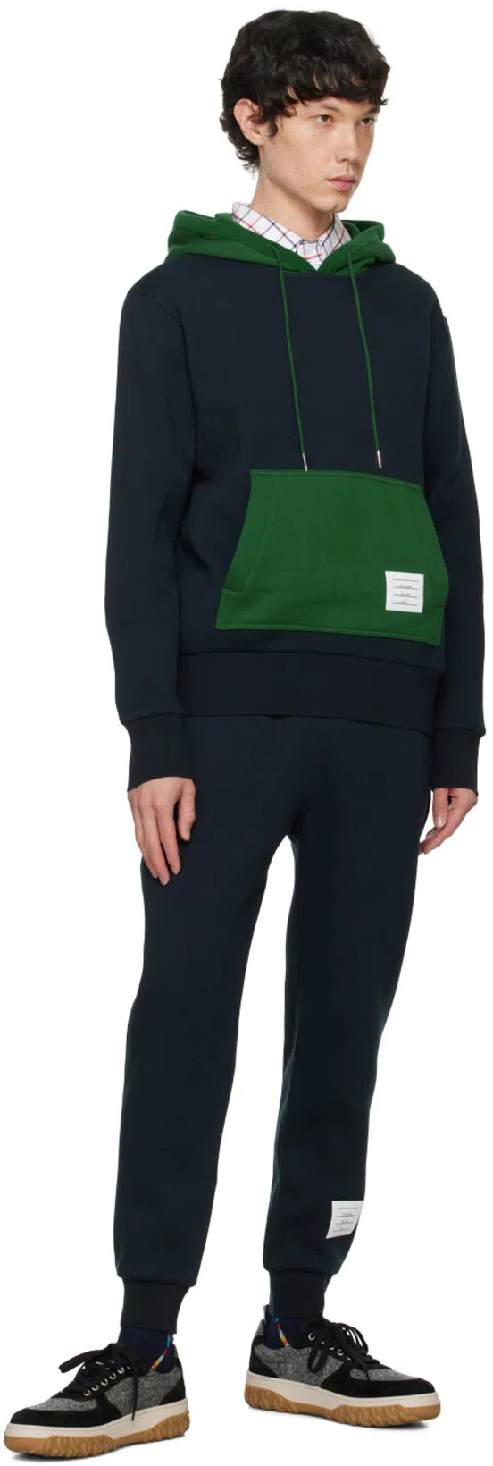 THOM BROWNE Iii Checked Pattern Shirt With Chest Pocket In Multicolour