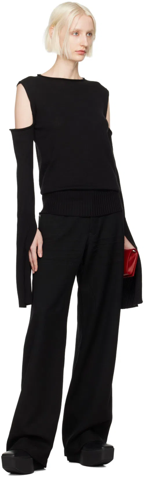 RICK OWENS Porterville Sliver Platform Beatle Ankle Short Boots In 09 Black