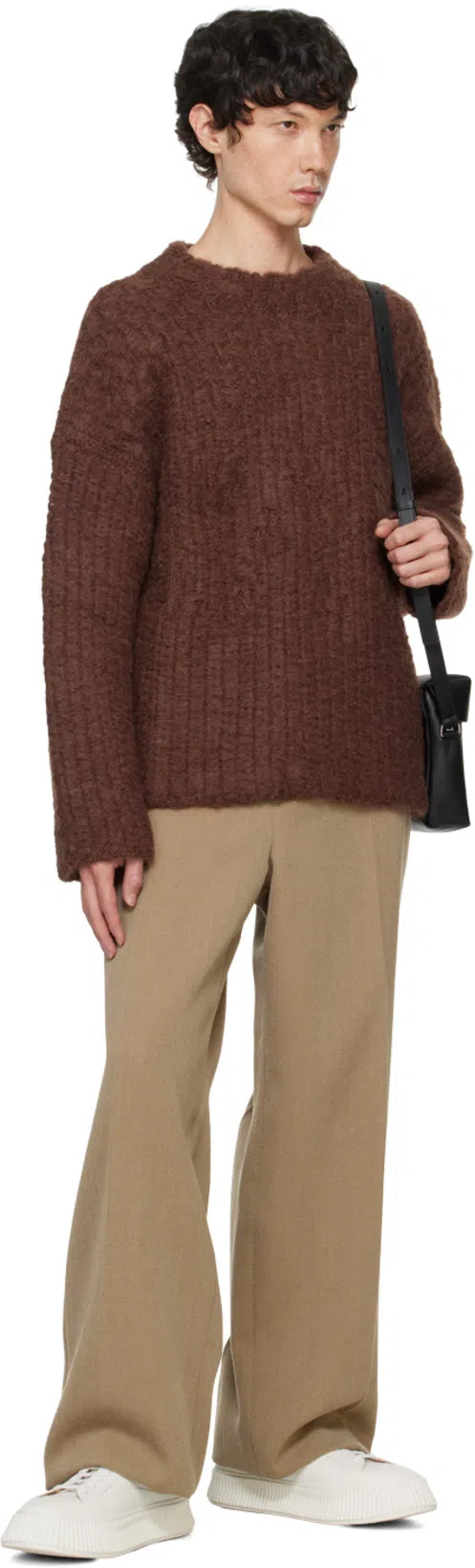 JIL SANDER White Low-top Platform Sneakers In 102 Neve