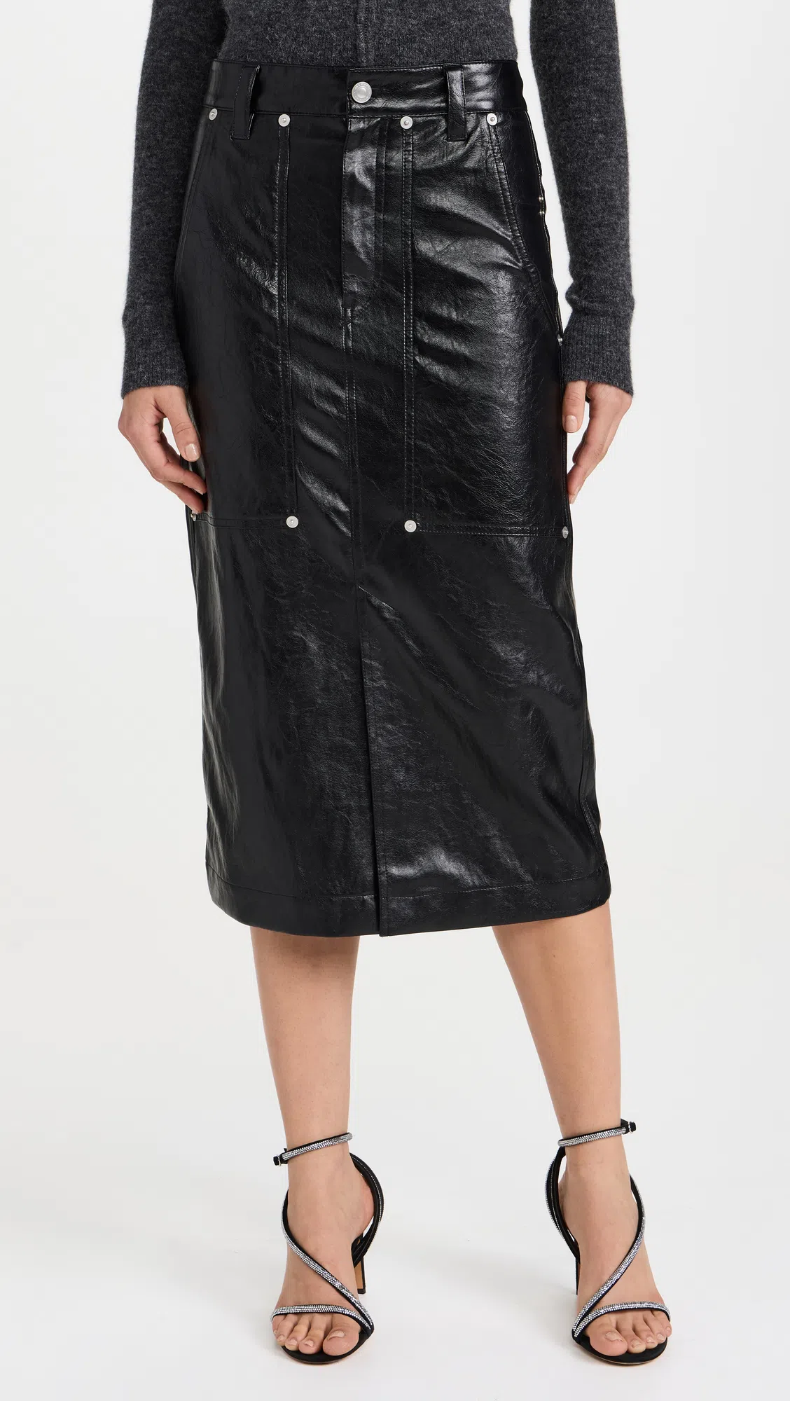 PROENZA SCHOULER Women's Spike Tulle Mesh Sandal In Black