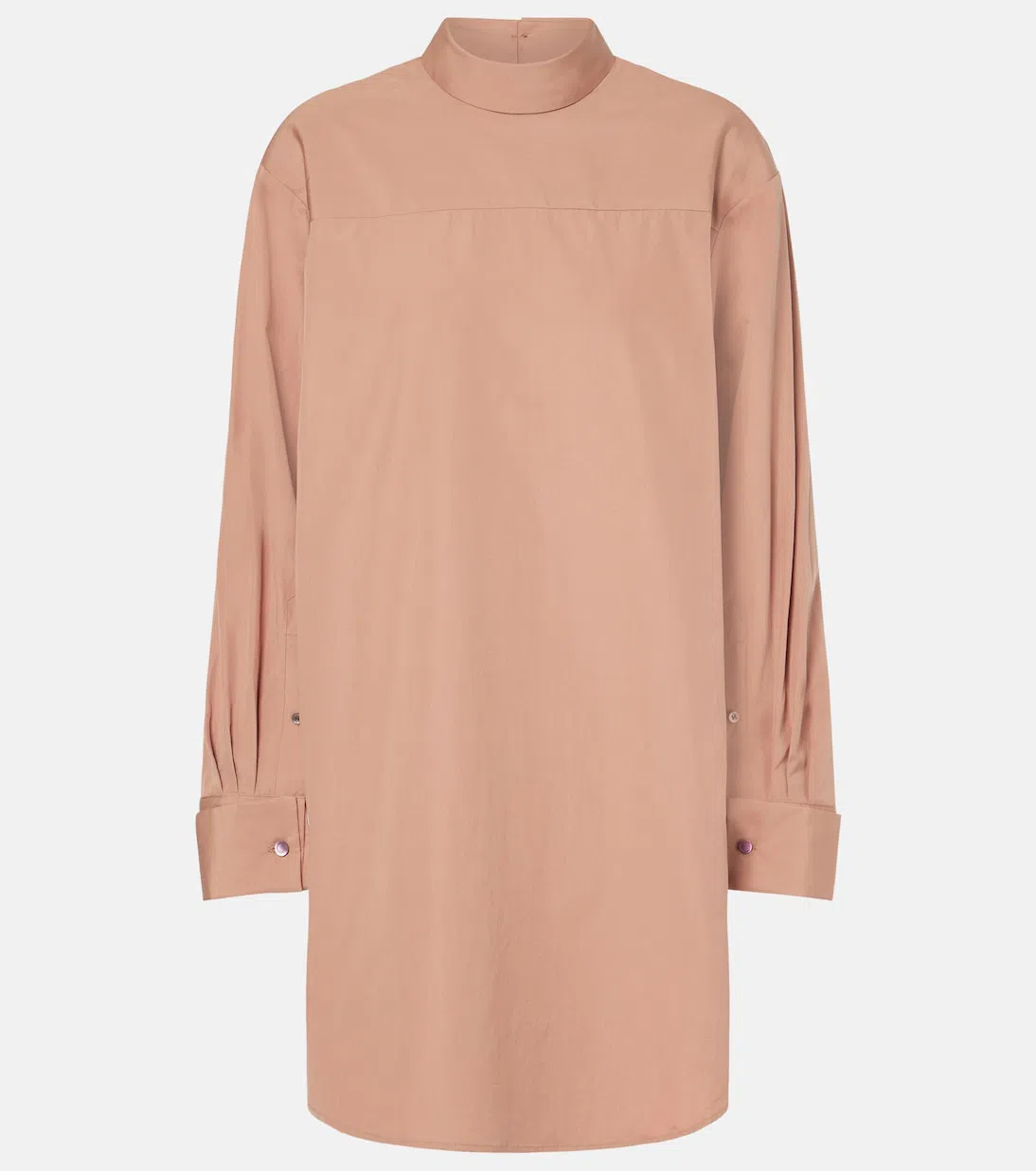 DRIES VAN NOTEN High-neck Cotton Blouse In Pink