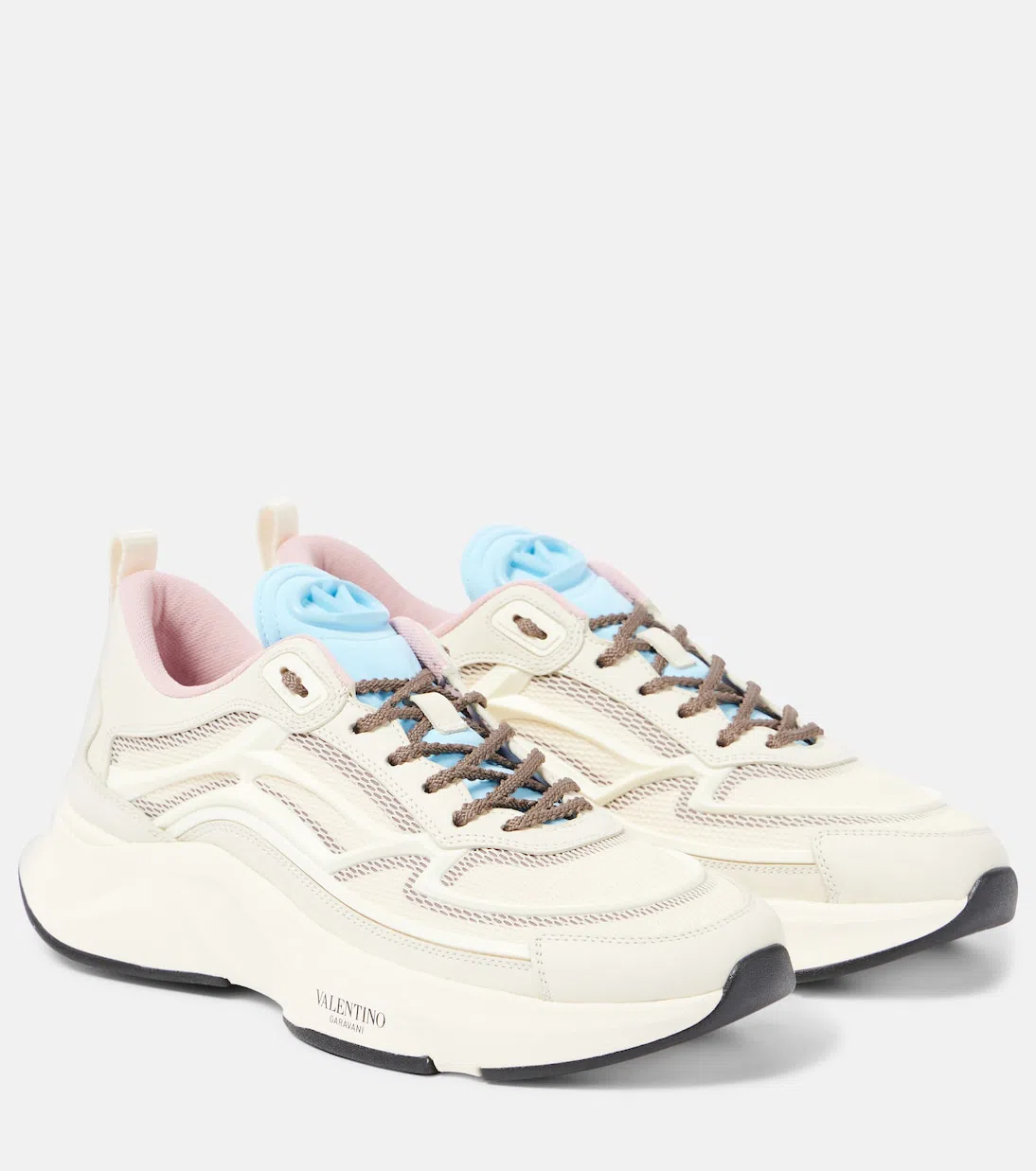 VALENTINO Wide- Leg Jeans In Medium Blue Denim