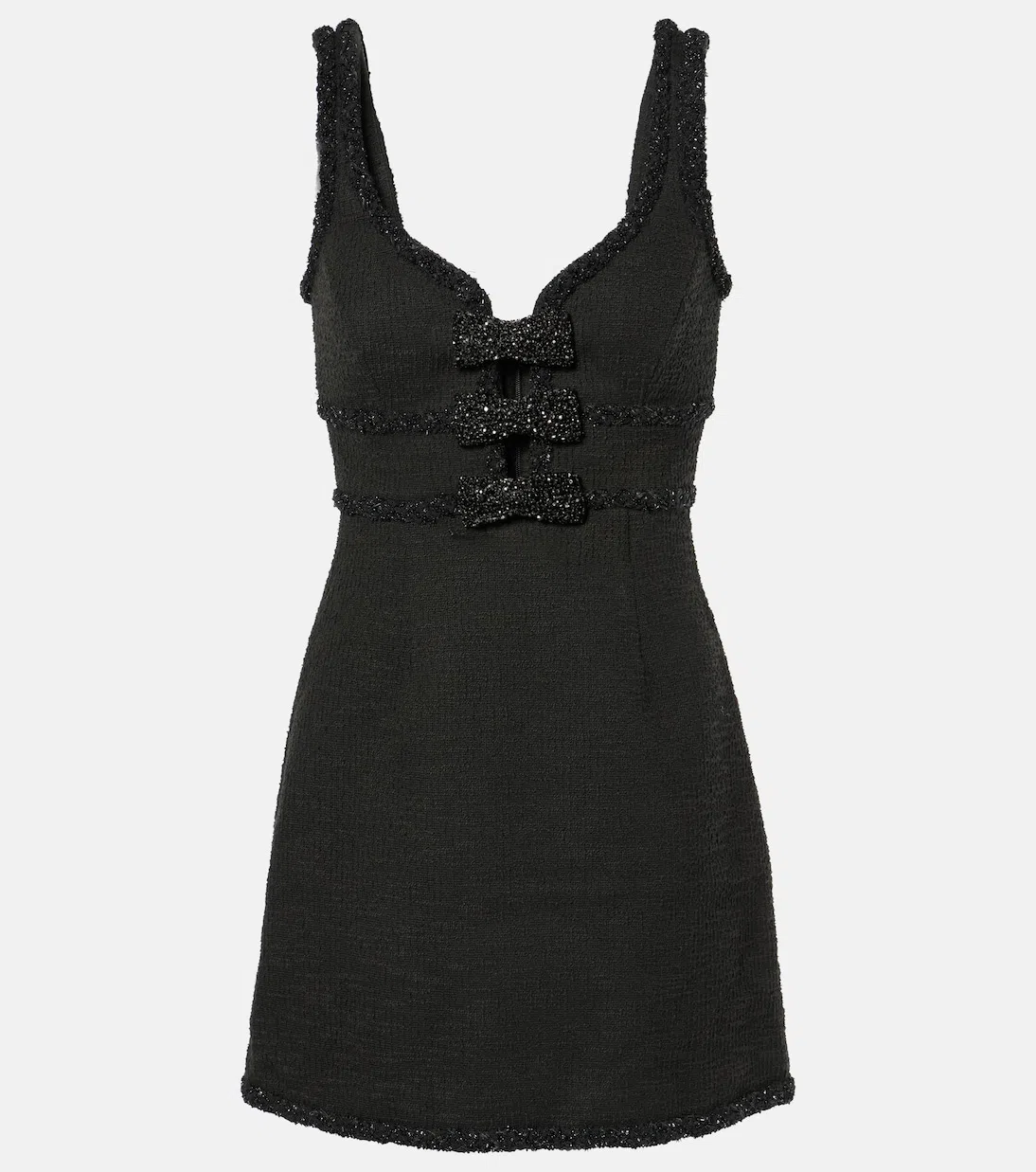 REBECCA VALLANCE Margo Bow Mini Dress In Black
