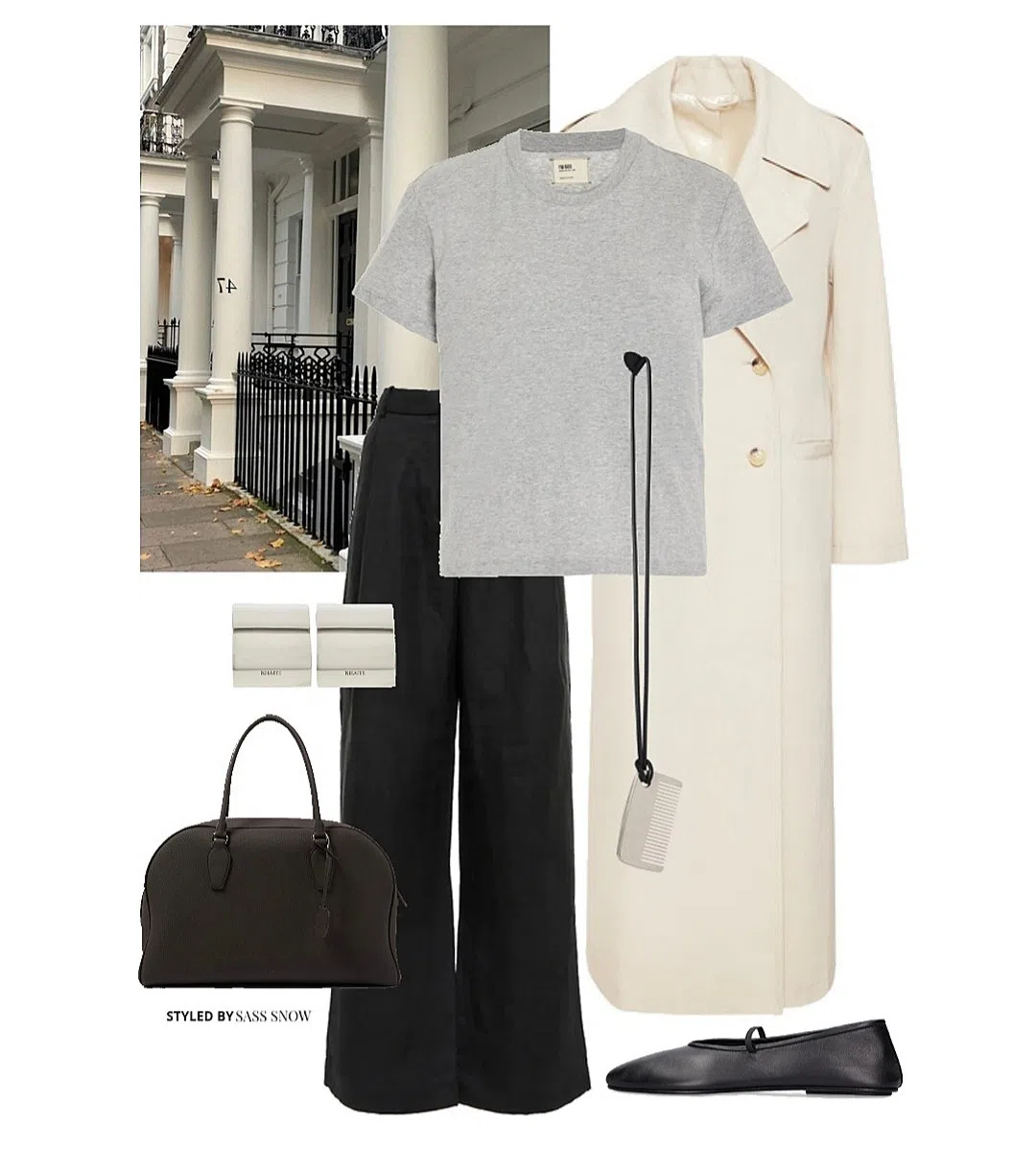 THE ROW 10mm Elastic Ballet Leather Flats In Black