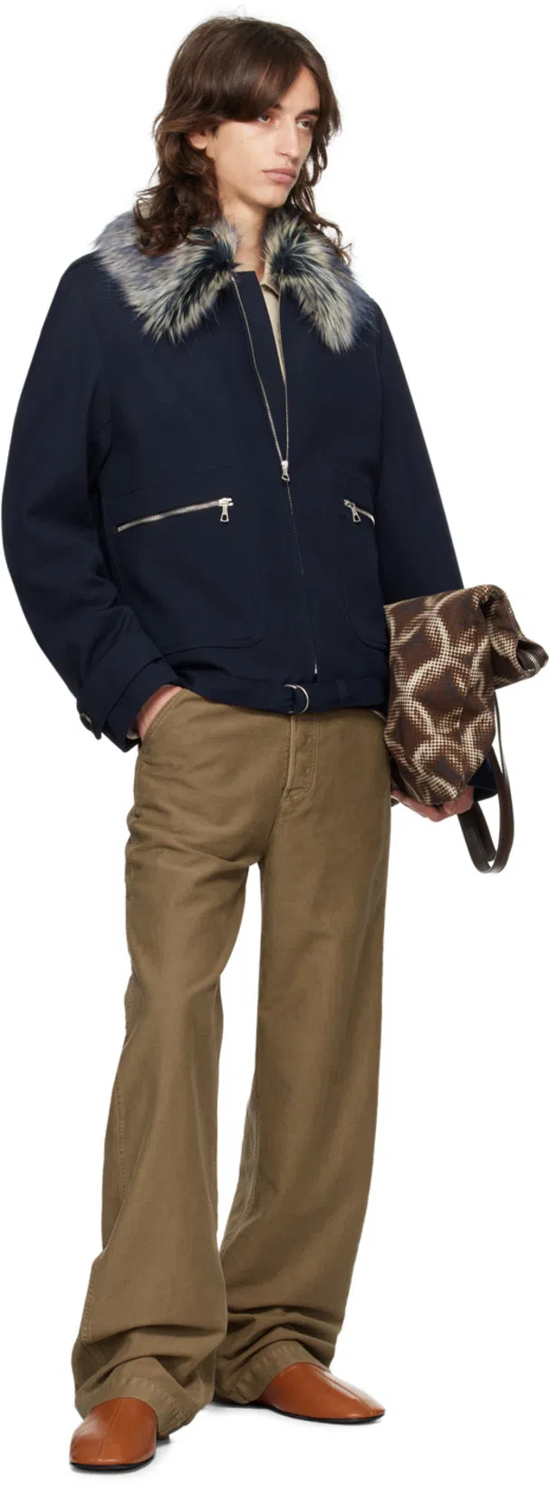 DRIES VAN NOTEN Brown Cotton Tote In Brown 703