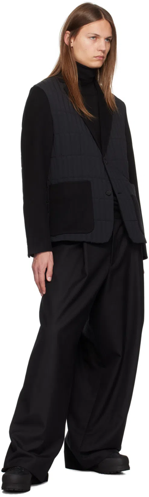 DRIES VAN NOTEN Wide-leg Tailored Trousers In 900 Black