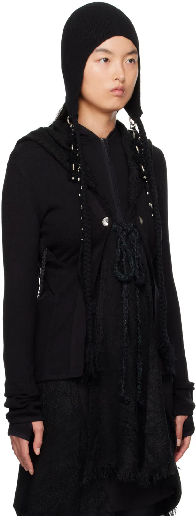 RICK OWENS Black Knee-high Sneakers With Platform In Leather Woman In Gray