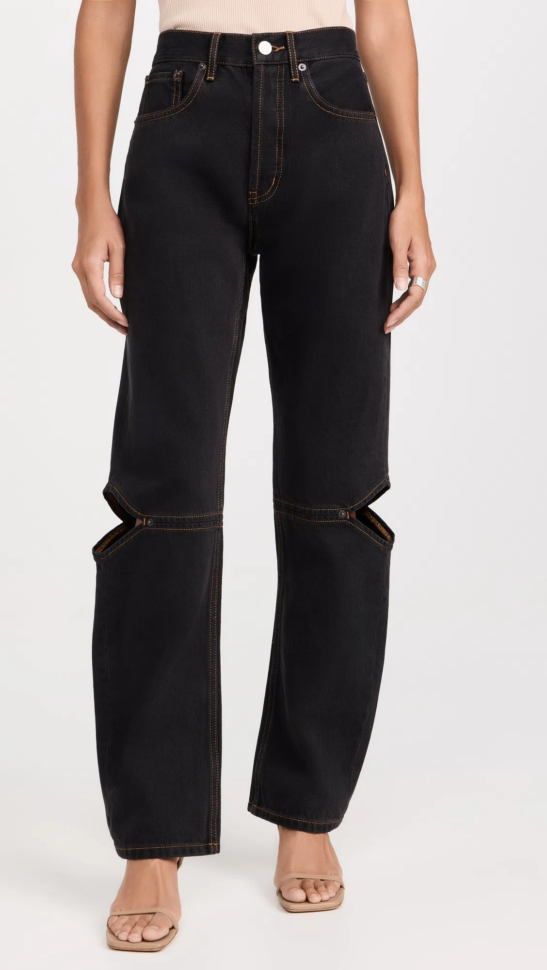 PROENZA SCHOULER Women's Spike Tulle Mesh Sandal In Black