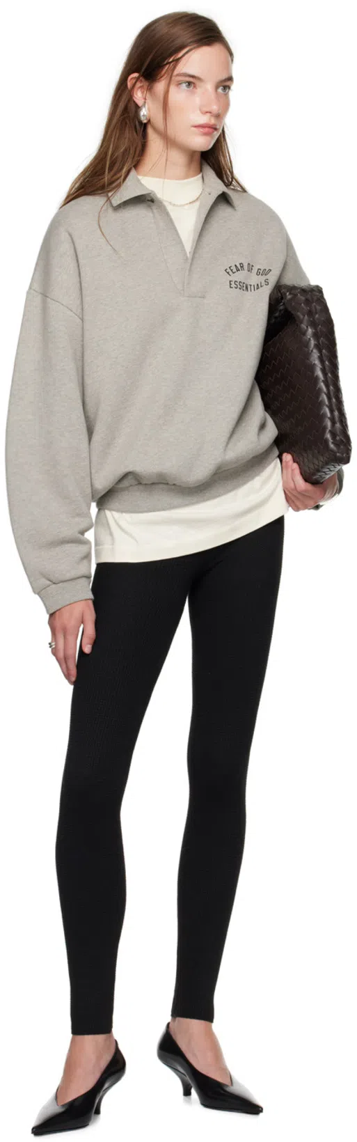 BOTTEGA VENETA Small Hop Intrecciato Leather Shoulder Bag In Black