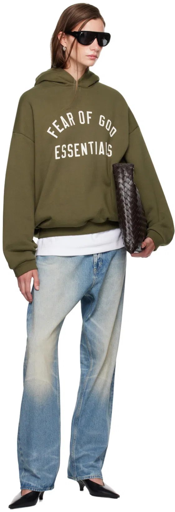 BOTTEGA VENETA Small Hop Intrecciato Leather Shoulder Bag In Black