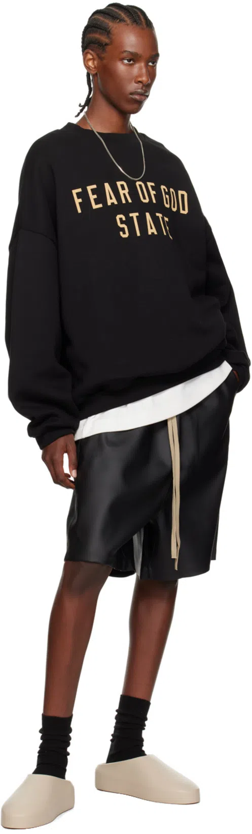 FEAR OF GOD Runner Rubber Slippers In Neutrals