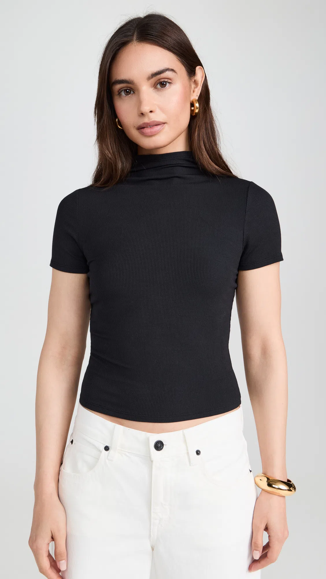 AGOLDE Dame High Rise Straight Jeans In Black