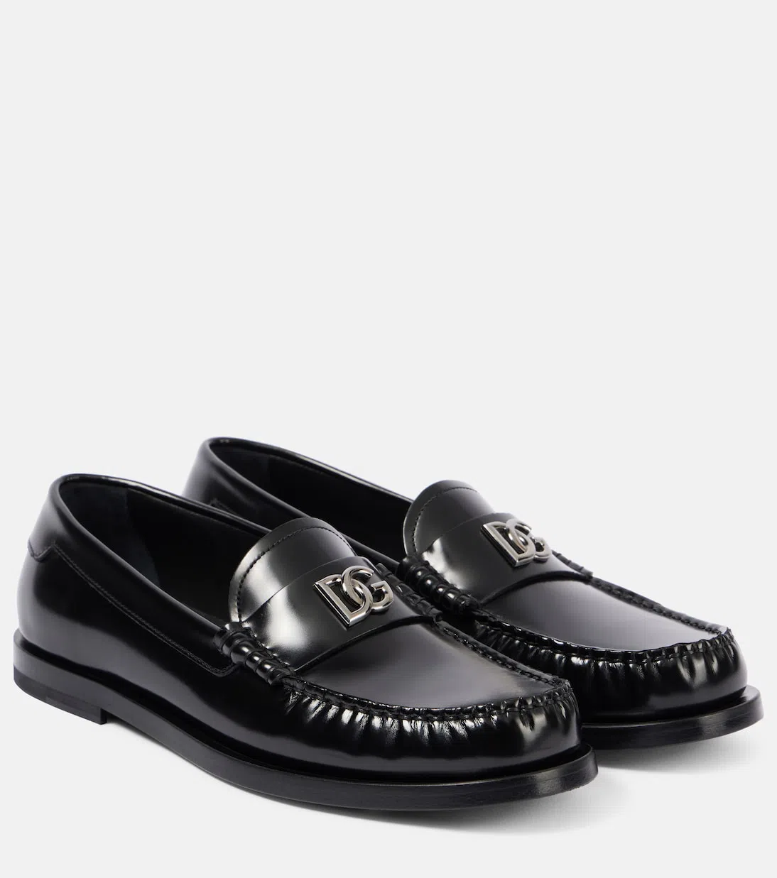 DOLCE & GABBANA 15mm City Leather Loafers In Black