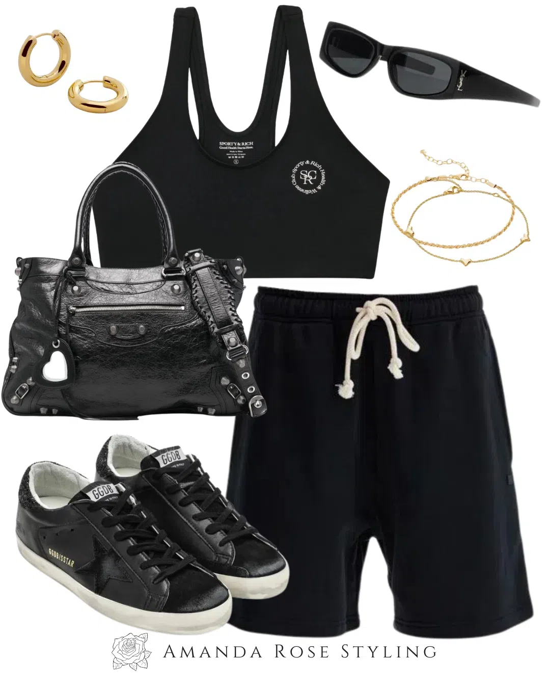 GOLDEN GOOSE Super Star Leather Sneakers In Black