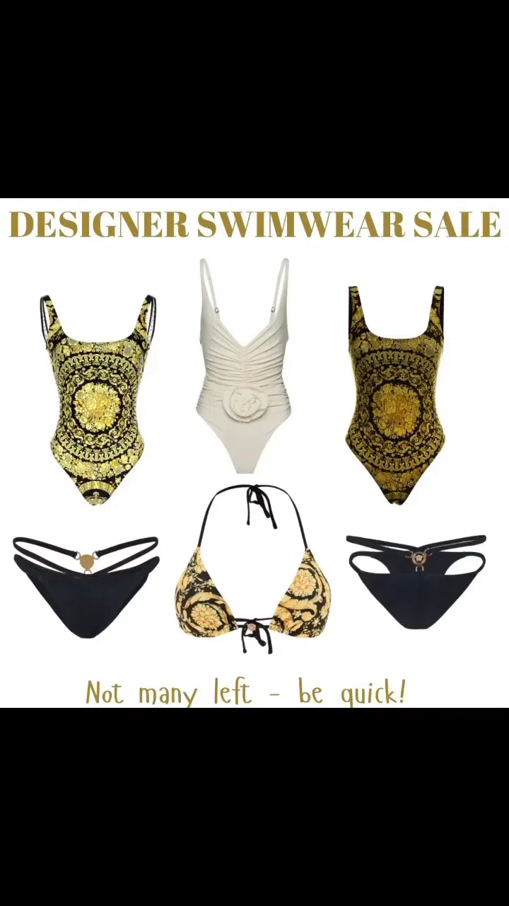 VERSACE Barocco-print One-piece Swimsuit In Gold Print