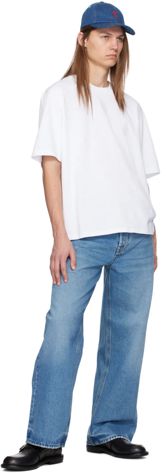 JACQUEMUS Le De-nime Droit Jeans Multicolor In Blue