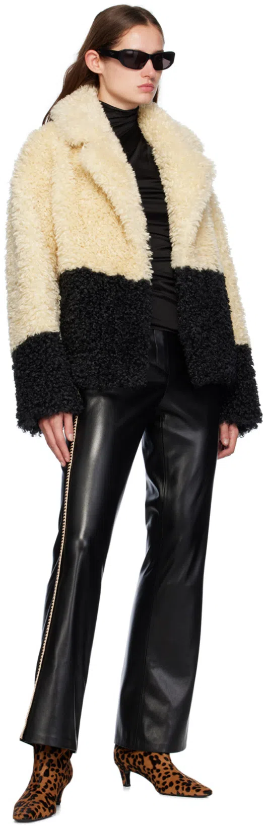 TOTÊME The Wide Shaft Leopard-print Calf Hair Knee Boots In Multi