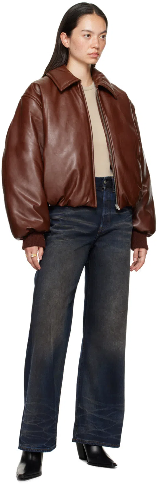 BOTTEGA VENETA Leather Tex Mules With Covered Heel 10cm In Black