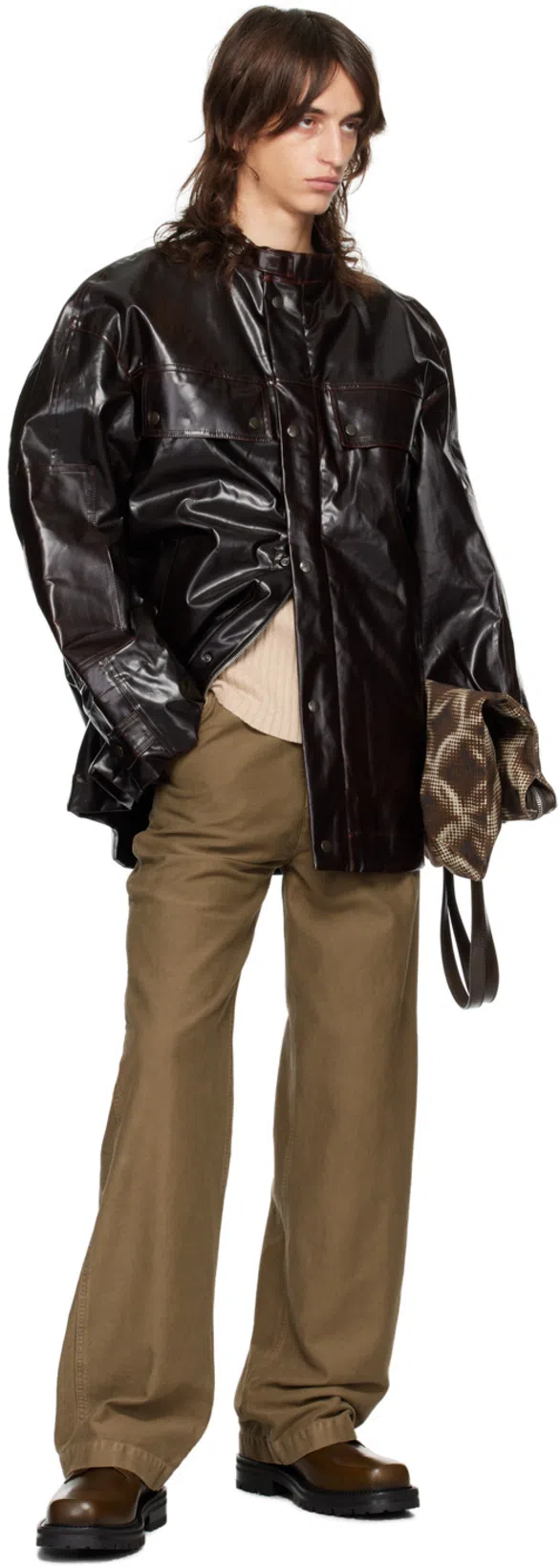 DRIES VAN NOTEN Brown Cotton Tote In Brown 703