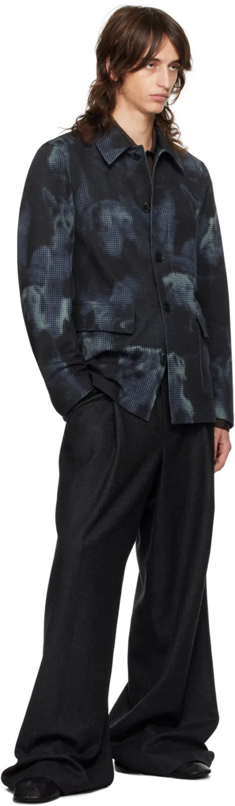 DRIES VAN NOTEN Wide-leg Tailored Trousers In 900 Black