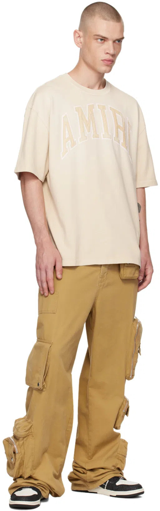 AMIRI Skel Sneakers In White And Black Leather