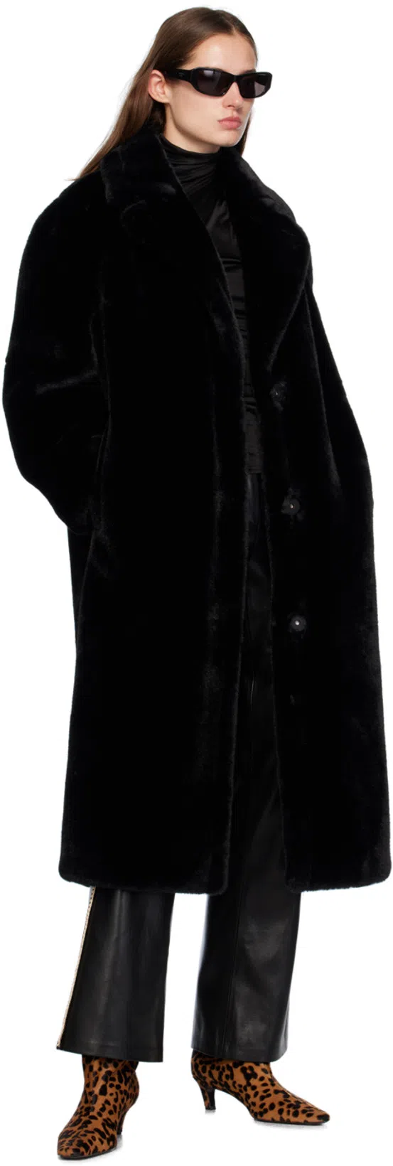 TOTÊME The Wide Shaft Leopard-print Calf Hair Knee Boots In Multi