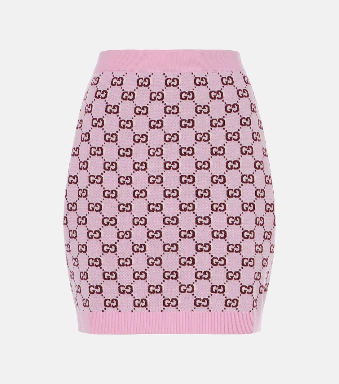 GUCCI Gg Wool-blend Jacquard Miniskirt In Multi