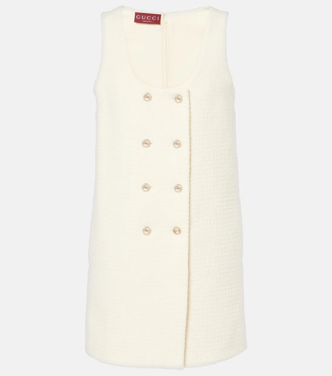 GUCCI Damier Bouclé Mini Dress In 9200 - Ivory