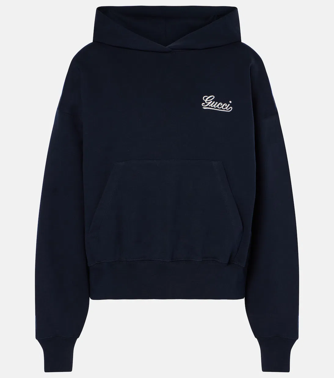 GUCCI Double G Belted Wool Grisaille Blazer In Gray