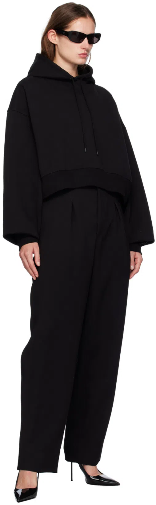 PARIS TEXAS 105mm Lidia Patent Leather Slingbacks In Black