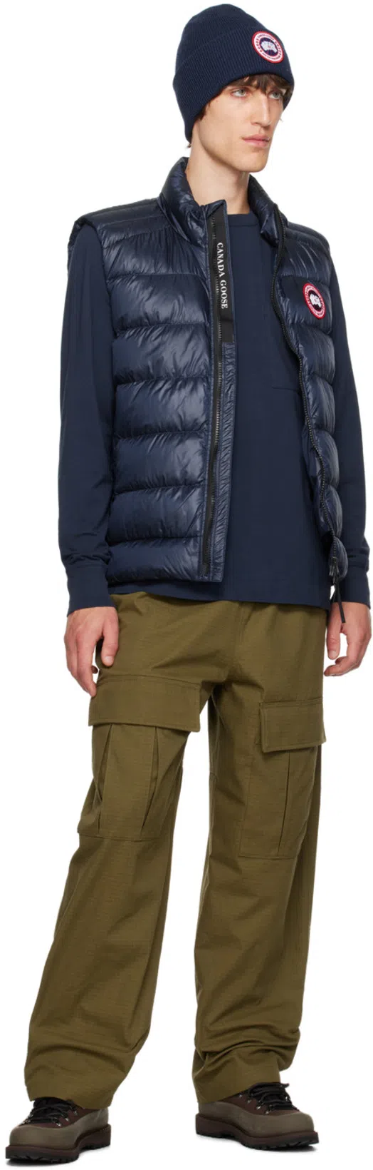 CANADA GOOSE Hybdridge Lite Quilted Recycled-ripstop And Stretch-jersey Down Gilet In Black