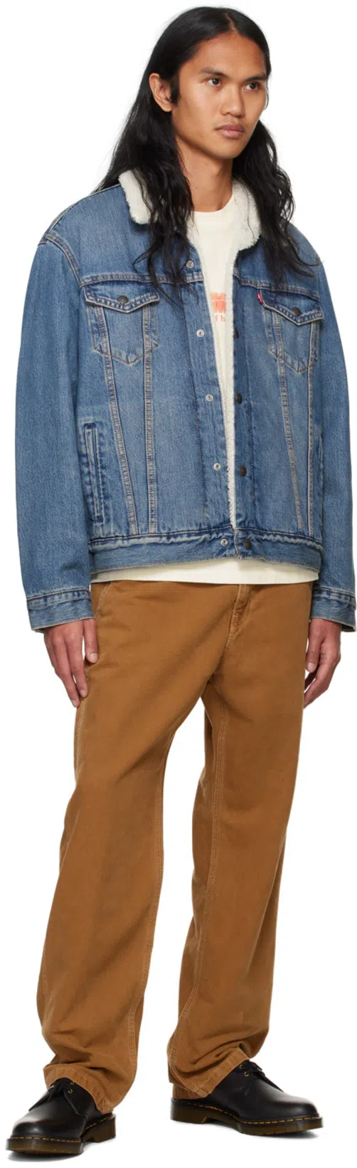 LEVI'S Sherpa Trucker Jacket Blue