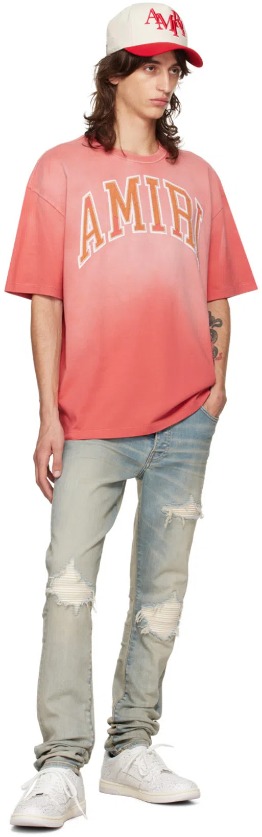 AMIRI Crystal Starburst Mx1 Jean Surf Indigo In Blue