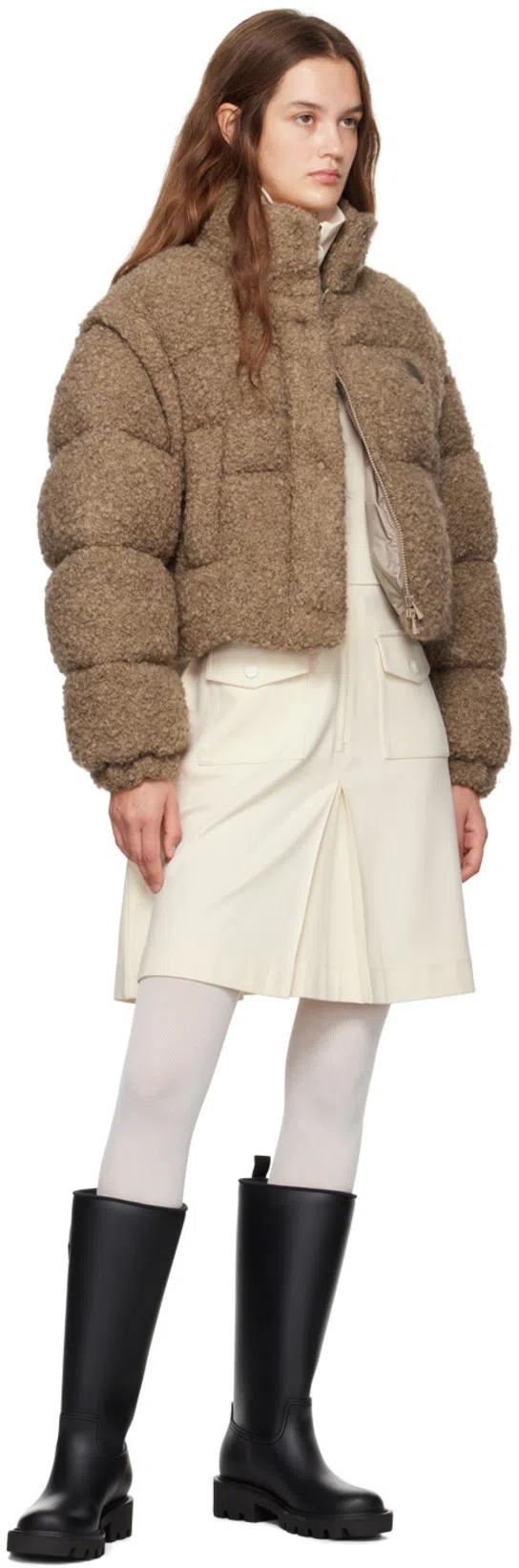 MONCLER Rubber Kickstream Boots With Drawstring In Black