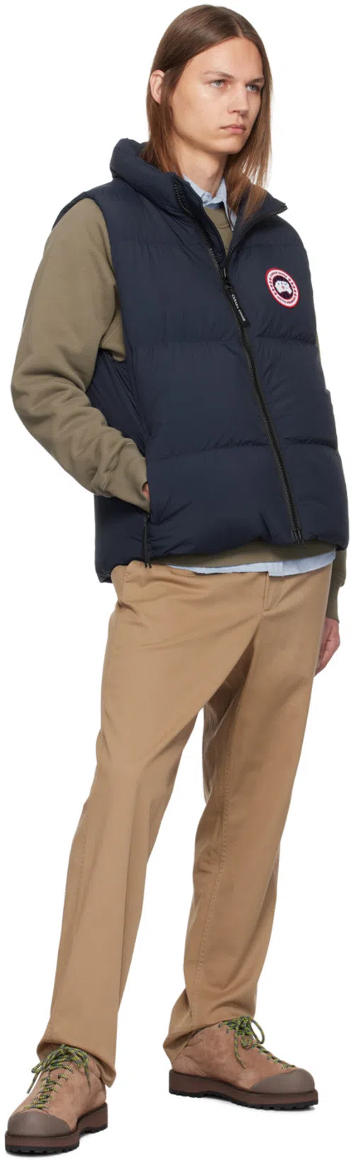 CANADA GOOSE Mens Atlantic Navy Freestyle Sleeveless Shell-down Gilet In Blue