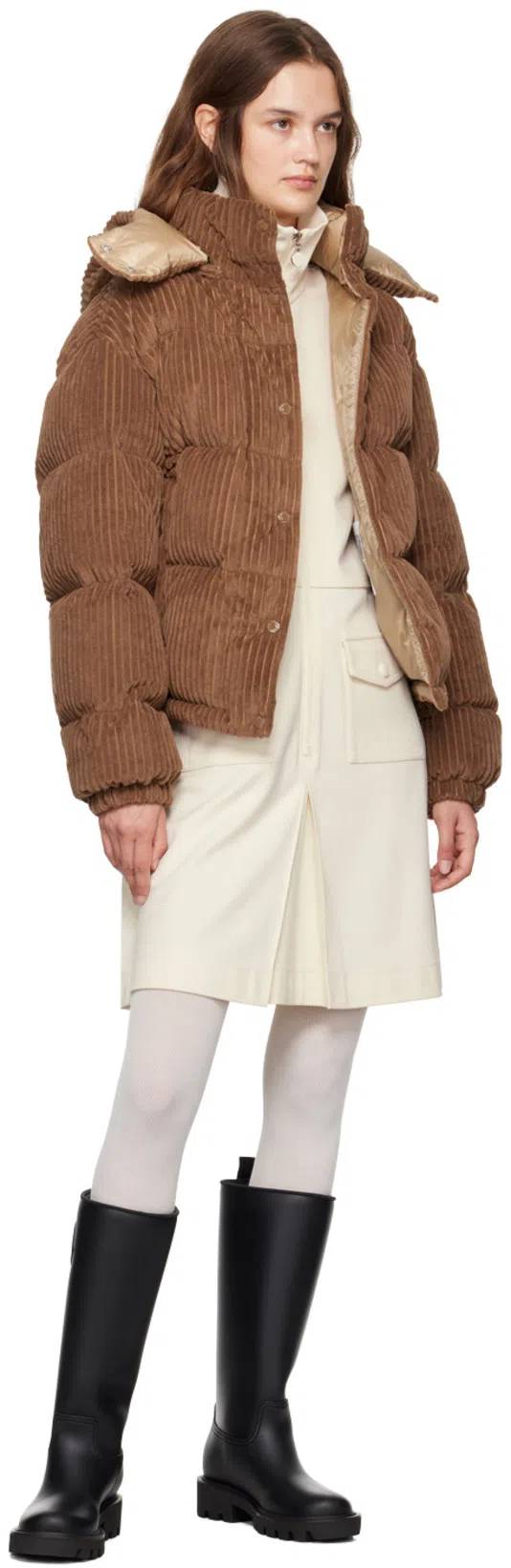 MONCLER Rubber Kickstream Boots With Drawstring In Black