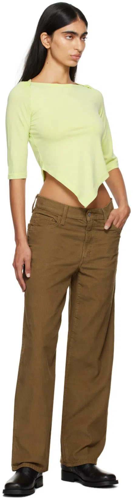 GIMAGUAS Green Saona Long Sleeve T-shirt In Yellow