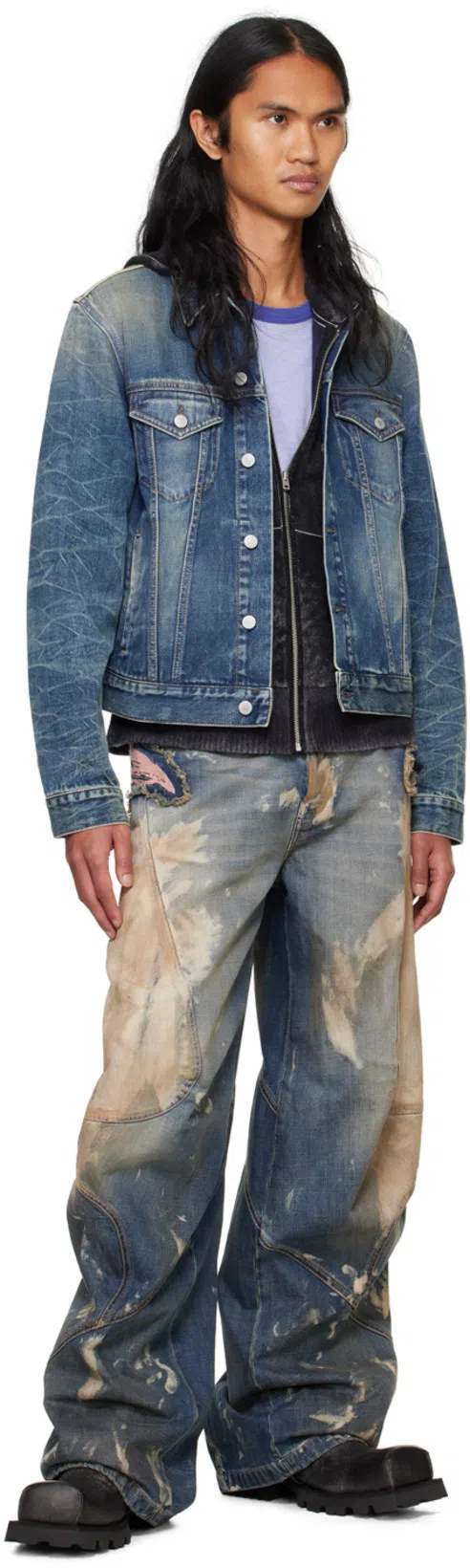 ACNE STUDIOS Blue Loose-fit Jeans In Mid Blue