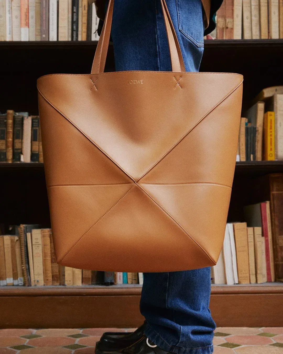 LOEWE Women's Medium Puzzle Fold Tote Bag In Brown