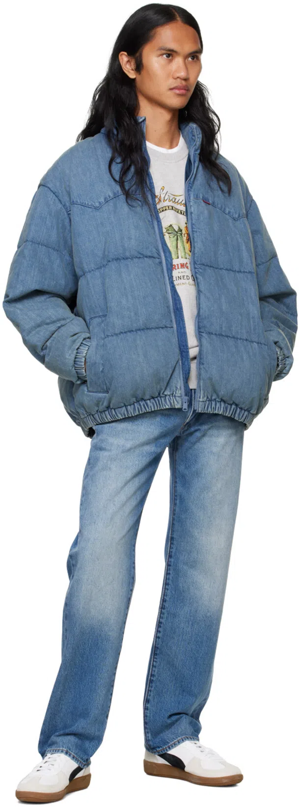 PUMA Palermo Lth Sneakers In White Vapor Gray Gum