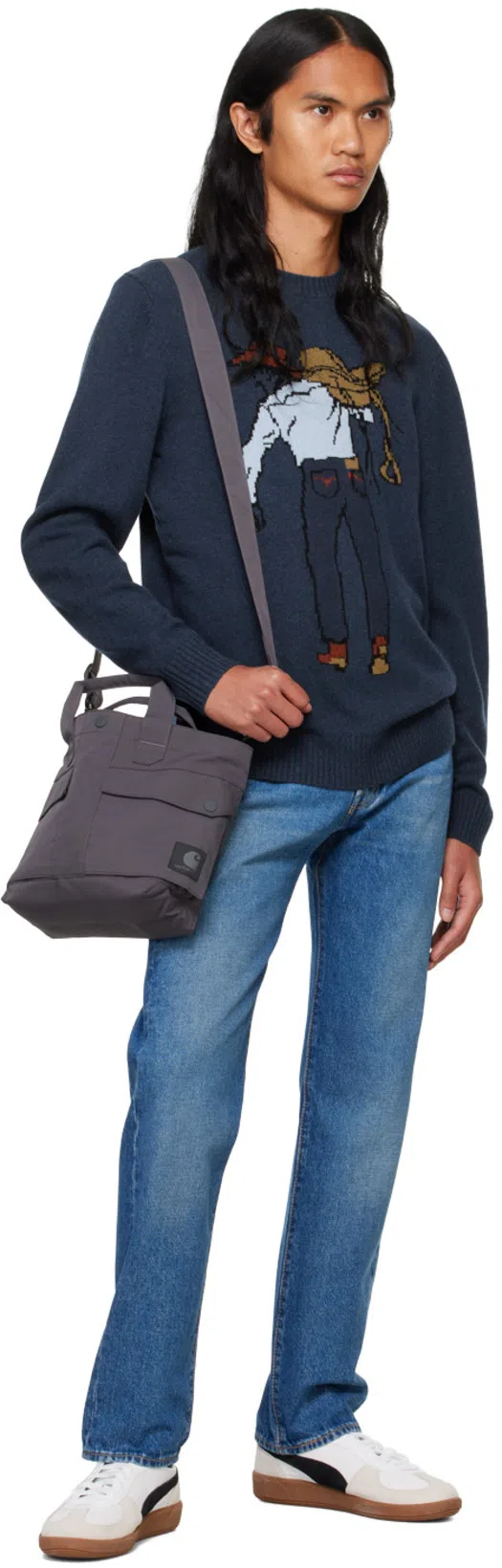 PUMA Palermo Lth Sneakers In White Vapor Gray Gum